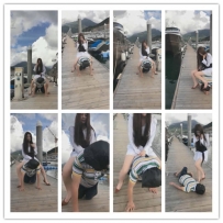 绝美vivi 码头骑马