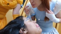 17840 MF Bruna,Marina捆绑女奴强制吃口水,一脸时痰,推荐！！