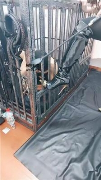 【调教视频】【凤主大大】狗笼囚禁/长靴踩踏/重度鞭打 JS240923-13