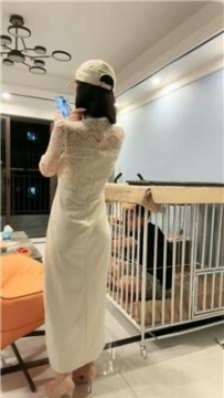 【调教视频】【黛樱】囚禁狗笼陪主人直播 JS240921-13