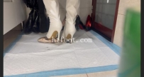 AC1565 【凝霜】白色长靴踩小贱鱼鲜血染红靴跟