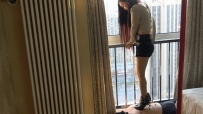 6045 超细高跟踩踏胖奴